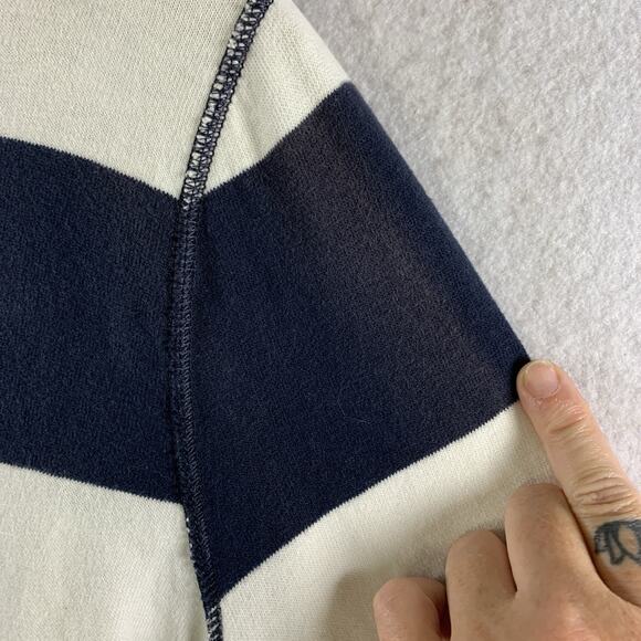 Abercrombie Fitch‎ Mens Muscle Stripped Knit Shirt Sz L Y2K Preppy Coastal Logo - Picture 12 of 14